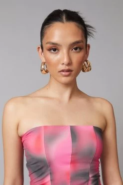 Factorie Printed Longline Bandeau Pink -Madam Clothing Store 5a9decb71553cbb14735bf10b7e49da2