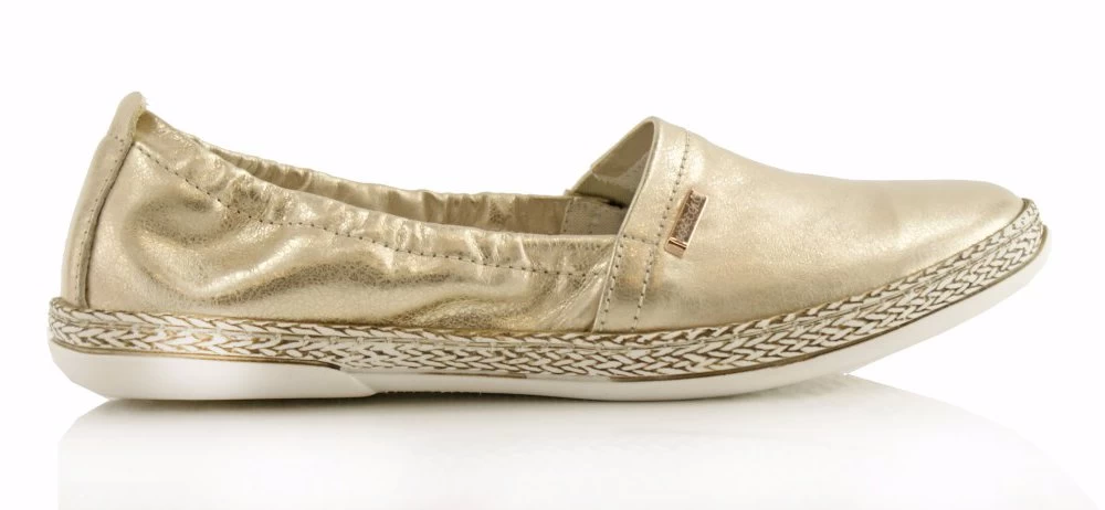 BOSCCOLO Women's Leather Moccasins Golden 7 BOSCCOLO Women's Leather Moccasins Golden - Image 5