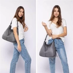 Catzon Handbags For Women Large Designer Ladies Hobo Bag Bucket Purse Faux Leather-Grey -Madam Clothing Store 5ae85f0a130c3d9c160251ef03efdadf