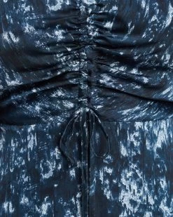 WILLA Women's Alaya Midi Dress - Abstract Blue Sintra -Madam Clothing Store 5b3f1ada99fb56291350a966c2ed839d