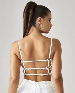 BWLDR Women's Simie Top X Kristina - White -Madam Clothing Store 5bd52810aae2ea08fc346b314f1de333