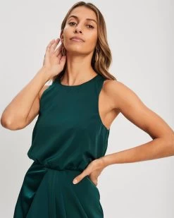 CHANCERY Women's Max Midi Dress - Emerald -Madam Clothing Store 5ca0d9c642db880902c911956756e1c9