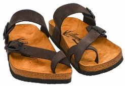 Moosefield Unisex Leather Sandals - Brown -Madam Clothing Store 5cc2917654ae34c763e5fb9ddba1c551