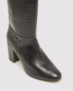 Oxford Women's Haven Long Croc Boot - Black -Madam Clothing Store 5dd4f8a9fe29c1904710a4b37f5c8d84