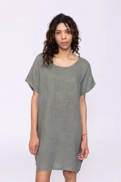 Laklook Women's Linen Dress - Dark Green -Madam Clothing Store 5efa7860 c2f8 486e 91d5 09c4cd55db4a