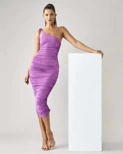 BWLDR Women's Phoebe Midi Dress X Kristina - Violet
