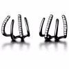 Beakey Minimalist Cuff Huggie Stud Earrings For Women Teen Girls-Black -Madam Clothing Store 609bb4050fda9277ce5764f880e21943