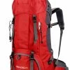 Beakey 60L Waterproof Lightweight Hiking Backpack With Rain Cover For Climbing Camping-Red -Madam Clothing Store 60fecf5190a2d736a44183eab82e1e37