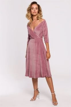 Made Of Emotion Women's Dress In Crepe Pink
