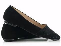 BOSCCOLO Women's Leather Ballerinas Flats Suede Black -Madam Clothing Store 6291ba53 2631 47e1 a532 37291e327fa4