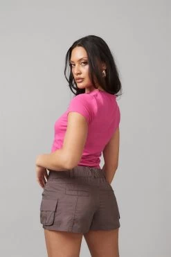 Factorie Fitted Graphic Tee Pink -Madam Clothing Store 631e20f748f0a07d8f005ce86f0b33eb