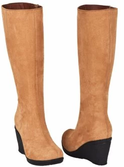 Noosy Women's Genuine Leather Knee High Boots - Tan -Madam Clothing Store 64da73fc 73f4 43cf 8770 db6cd1c48875