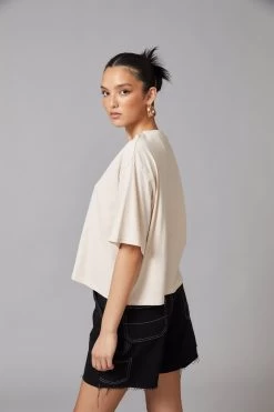 Factorie Boxy Graphic Tee Beige -Madam Clothing Store 65ff6f14fa5abcdb6ec23edf3e092a06