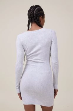 Cotton On Henley Knit Mini Dress Grey -Madam Clothing Store 692f8ae416f9bdb07a154d7e0608b0dc