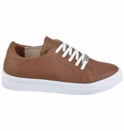 Noosy Women's First Class Leatherette Sneakers - Brown