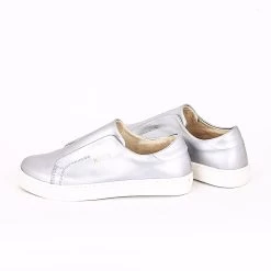 Noosy Women's Handmade Vegan Sneakers - Silver -Madam Clothing Store 6b1064ebcbdaf7faa7dc79cf330687d3