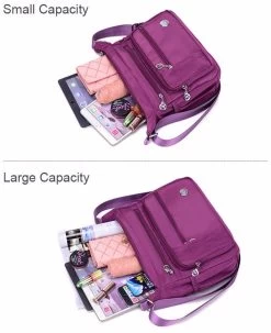 Beakey Women Shoulder Handbag Roomy Multiple Pockets Fashion Crossbody Purse-Black -Madam Clothing Store 6d2e798dd4325bb334aed5878559b3da