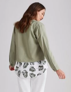 Katies Soft Twill Utility Jacket Khaki -Madam Clothing Store 6e796e9d85edcbc9b9b4f17ab9c58cee