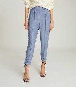 Reiss Women's Thea Tapered Cord Trouser - Blue -Madam Clothing Store 6e81f12a86b81b374d69d35a53887133