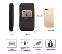 Travel Wallet Basics RFID Travel Passport Wallet Organizer - Grey -Madam Clothing Store 6eb67b1e88bcf0d3b6b6edf5c3c3d13c