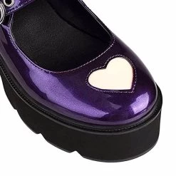 Beakey Womens Chunky Heel Goth Platform Mary Jane Lolita Wedges Dress Shoes-Purple -Madam Clothing Store 71e83b967204285c2103818917368343
