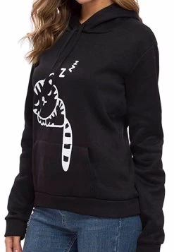 Beakey Womens Cat Cartoon Ear Hoodies Sweatshirt-Black -Madam Clothing Store 7247586dc8eab96829ec226ba7ba68a0