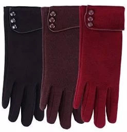 Catzon 3 Pairs Women Winter Gloves Warm Touchscreen Windproof Gloves-BlackWine RedBrown 11 Catzon 3 Pairs Women Winter Gloves Warm Touchscreen Windproof Gloves-BlackWine RedBrown -Madam Clothing Store 726358db6a295b08825a00b4f73070bc