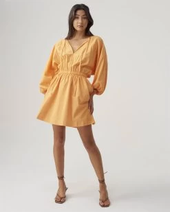 ST MRLO Women's Lita Mini Dress - Tangerine -Madam Clothing Store 72eb6d38fd5b7613822788c7c39d9926