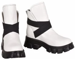 Noosy Women's Genuine Leather Boots - White -Madam Clothing Store 73f274be c632 4915 86a6 ca0cda057c76