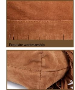 Beakey Suede Tassel Messenger Bag Women Hobo Shoulder Bags-Brown -Madam Clothing Store 74bb77dd2a401bfeb521a65d9aa5a093