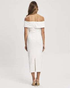 TUSSAH Women's Beau Midi Dress - White -Madam Clothing Store 758e0903b9eee095ab510fae30ce8abb