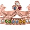Yeidid Women's 18K Rose Gold Plated Multi Color Rainbow Crystal Tiara Band -Madam Clothing Store 76f56211 5321 48f7 beaa 03f9f5ff734e