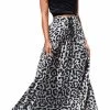 Catzon Women's Gold Velvet Fashion Leopard Printing Maxi Skirt High Elastic Shirring Waisted Dress-L -Madam Clothing Store 77d65b3424dd7cd47d3d806efb5141b8