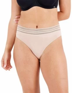 3 X Womens Jockey No Panty Line Promise Bikini Briefs Underwear Dusk