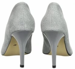 BOSCCOLO Women's Leather Spike Heels Grey Plain -Madam Clothing Store 7b57f5d0613203eeb23ec4542ee4cb04