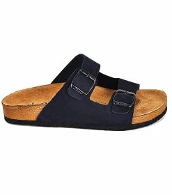 Moosefield Unisex Arizona Leather Sandals - Black