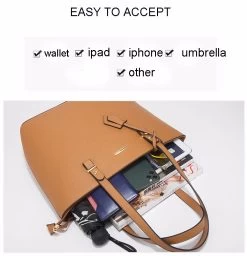 Beakey Women Retro Large Capacity Four-piece Sets Handbags Shoulder Bags Tote-SilverGrey -Madam Clothing Store 7ee35cfefc9ad322d70688df1b28f87f