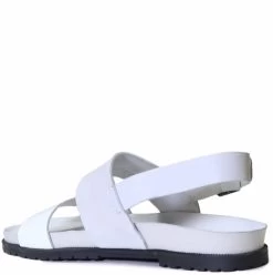 EOS Women's Maite Italian Leather Double Strap Sandals With Buckle Ankle Strap White -Madam Clothing Store 7fd4080b fd7b 4272 9505 337dc546eece