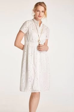 Heine Floral Broderie Dress Ecru -Madam Clothing Store 80e3ff913f93ce417d0b0acb2e2d9d6e