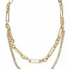Beakey Link Layered Necklace Gold Paperclip Chain Choker For Women -Madam Clothing Store 8144f7d25ac27c0165b0a40b57da529e