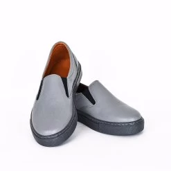 Noosy Women's Genuine Leather Sneakers - Grey -Madam Clothing Store 81db8a63441ce25f6ed7499ead44f5a6