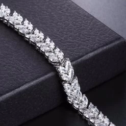 Annie Bloom Women's Gaia Bloom Bracelet With Clear Zirconia -Madam Clothing Store 83ef8f931dc69d75ccb4afdbf4c52f7a