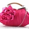Beakey Womens Silk Flowers Evening Bags Clutch-RoseRed -Madam Clothing Store 84de3e6555d31fa4965e307a0d85b887