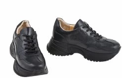 Noosy Women's Genuine Leather Sneakers - Black -Madam Clothing Store 85431ff368514171344a4b9a2120d3ab