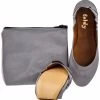 Foldy Women's Foldable Ballerina Flats With Carrying Bag - Grey -Madam Clothing Store 868da664 f8e1 408d 8008 3b99bc8a7238