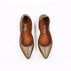 Foldy Women's Foldable Ballerina Flats - Gold -Madam Clothing Store 893c633cd278b4d80929657723b7fbd2