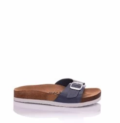 Moosefield Unisex Madrid Leather Sandals - Dark Blue