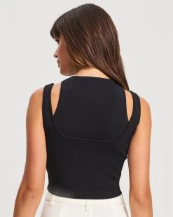 CALLI Women's Triss Knit Top - Black -Madam Clothing Store 8a3b98278ff3a4c2511891be3fafb42b