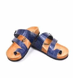Moosefield Unisex Leather Sandals - Dark Blue -Madam Clothing Store 8aae9bb8e2b688f1cc74d156648856f9