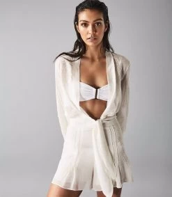 Reiss Women's Martina Applique Embroide - White